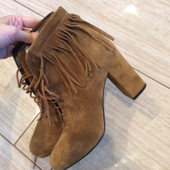 NIB Saint Laurent Fringed "Babies" Ankle Boots - Picture 3 of 8